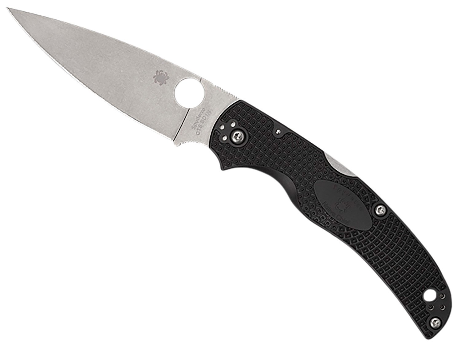 Native Chief C244PBK Black Lightweight Knife Reveal 13 by Spyderco - Spyderco