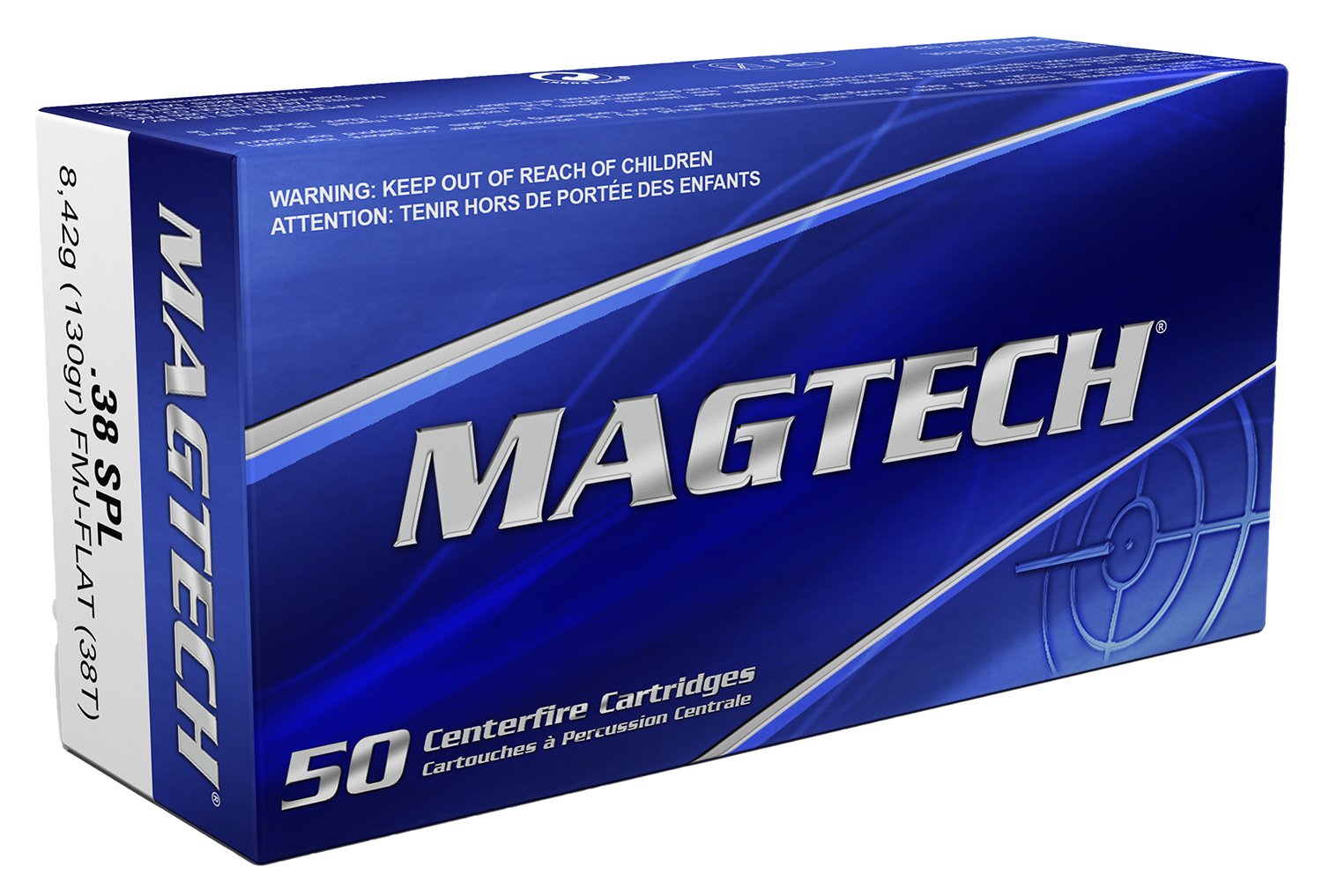 Magtech 38T Range-Training 38Special 130gr Full Metal Jacket 50 Rounds - Magtech Ammunition - FULL METAL JACKET