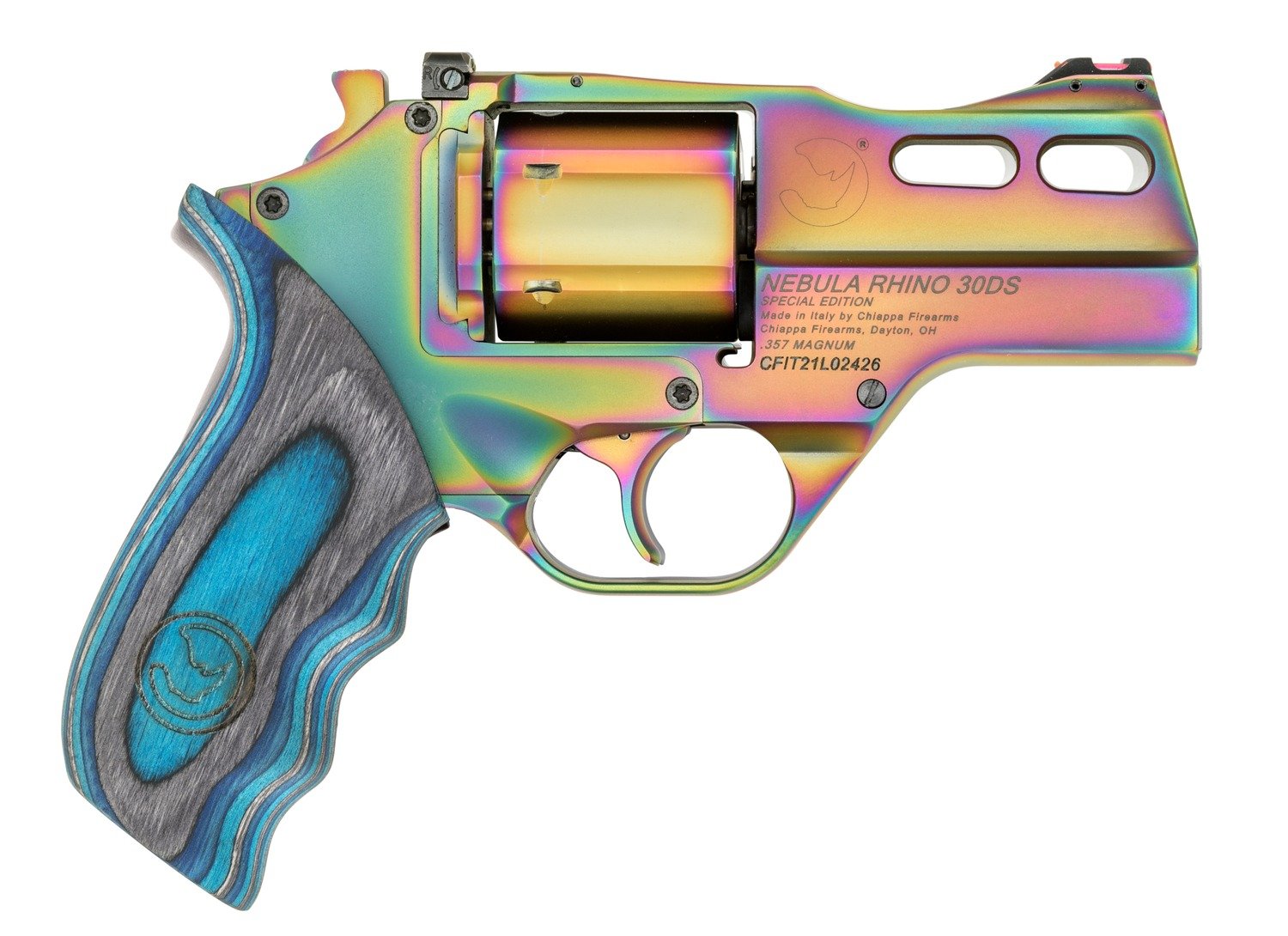 Chiappa Rhino 30 DS Revolver 357 Mag 3 in. Nebula w/FO Front Sight 6rd - Chiappa Firearms - .357 MAGNUM