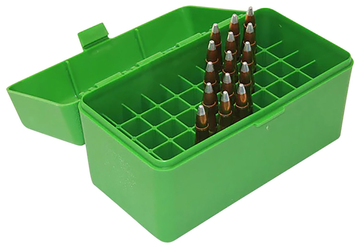 MTM Ammunition Box 50 Round Flip-Top 22-250 6mm PPC 7mm BR Green RS-S-50-10 - MTM Case-Gard - AMMO BOX
