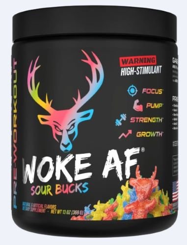 Bucked Up Woke AF Pre-Workout Sour Bucks 30 Serving Tub