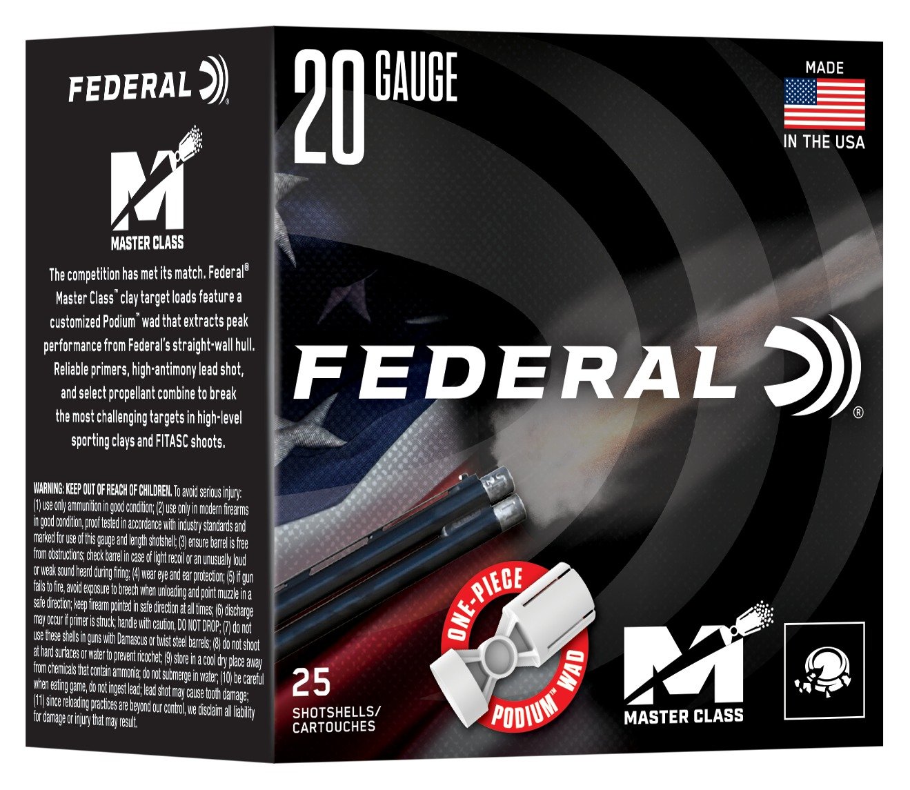 Federal MC224 7.5 20 Gauge Premium 20GA 2-3/4" 7/8OZ #7.5 - Federal Premium Ammunition - 20 GAUGE