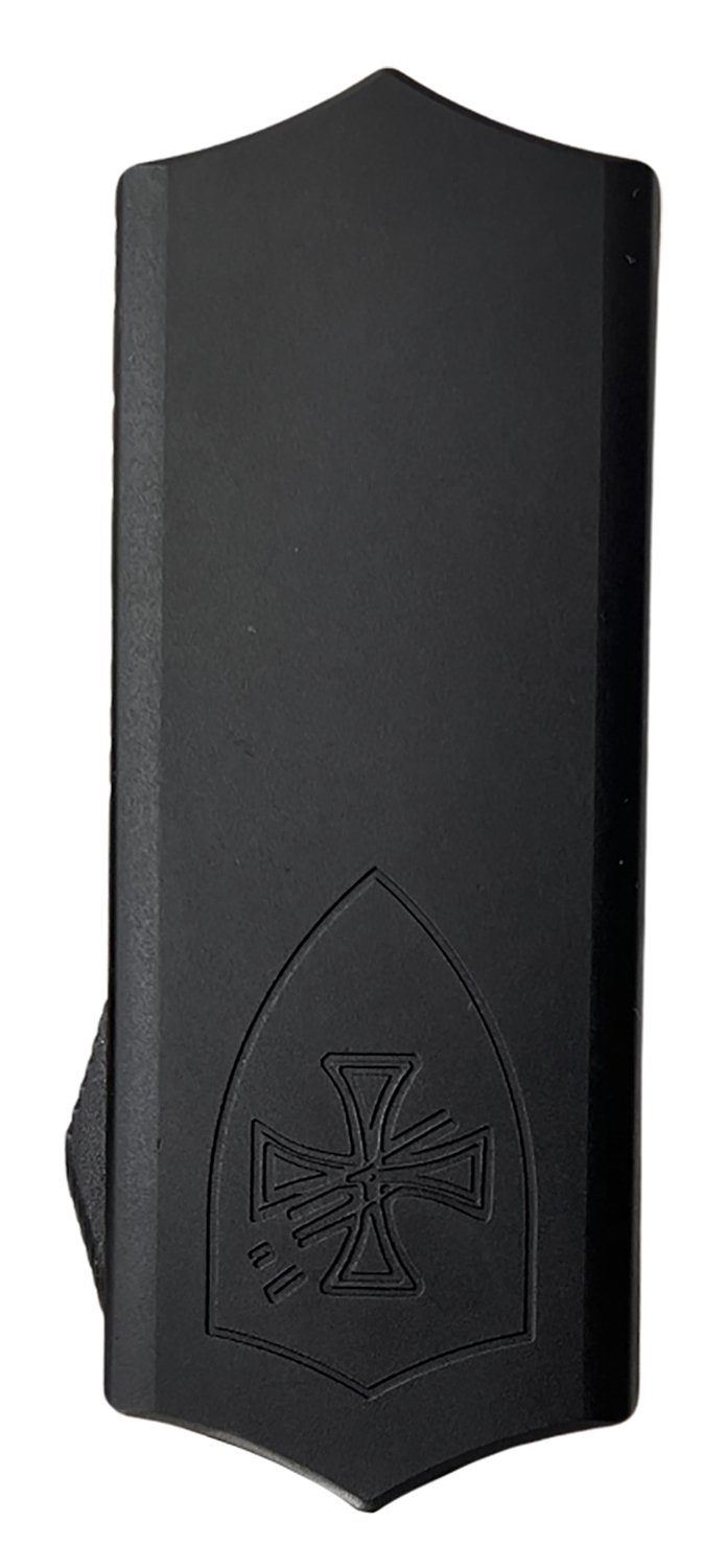 Buy Templar Knife Excalibur Money Clip 1.90" OTF Plain Black Oxide Stonewashed Powder Coated D2 Steel Blade, 3.37" Black Aluminum Handle online