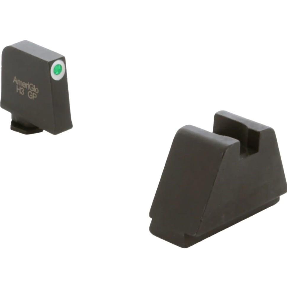 AmeriGlo GL-495 Optic Sight Set for Glock Gen 1-5 Green Tritium - Ameriglo