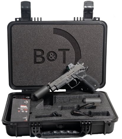 SIG SAUER P226 HUSH PUPPY KIT 9MM PISTOL 4.4" T.B. ROMEO X, SLIDE LOCK, WIPE SUPPRESSOR, 15RD