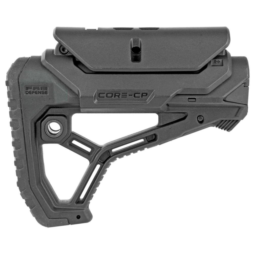 FAB Defense FXGLCORECPB GL-Core AR-15 Buttstock Adjustable Cheek Rest Black