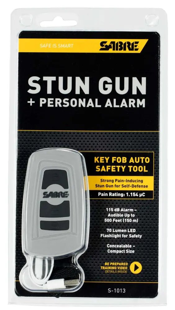 Sabre Gray S1013GY 1.154 uC 3-in-1 Stun Gun Safety Tool - SABRE