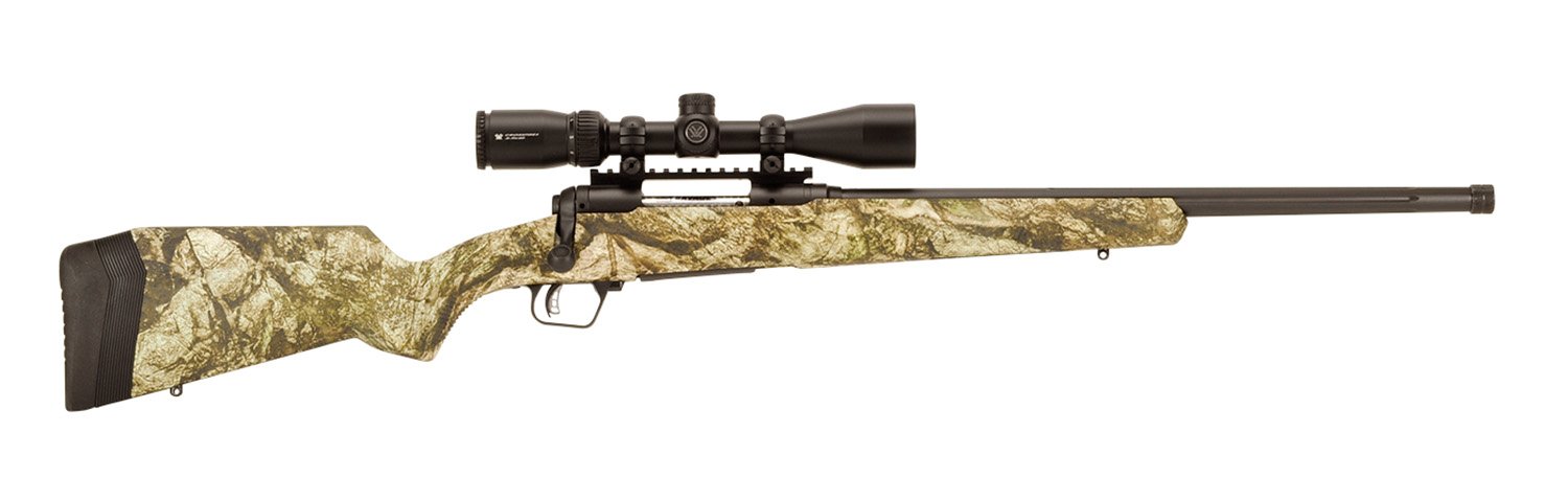 Savage Arms 57358 110 Apex Predator XP 204 Ruger 4+1 20" Matte Black Metal Mossy Oak Mountain Country Synthetic Stock Vortex Crossfire II 4-12x44mm