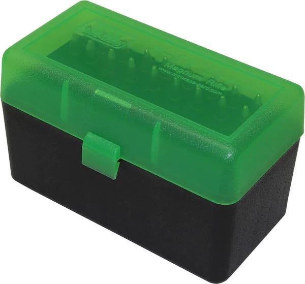 MTM Case-Gard 50 Series Ammo Box 270 Green/Black 50 Rd Flip Top