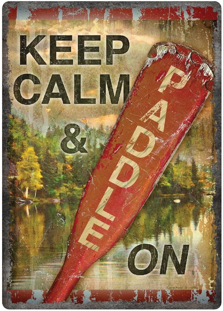 R.EDGE 4509 Tin Sign Calm Paddle 12In x 17In