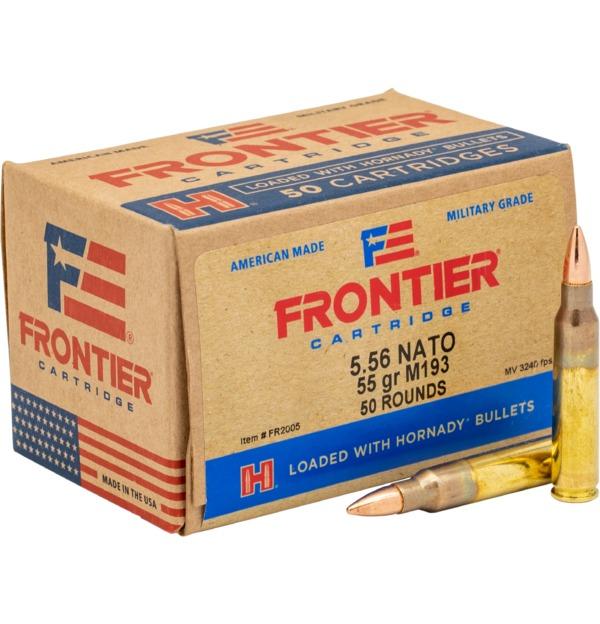 Hornady FR2005 5.56mm NATO 55gr FMJ M193 Ammo 50/Box