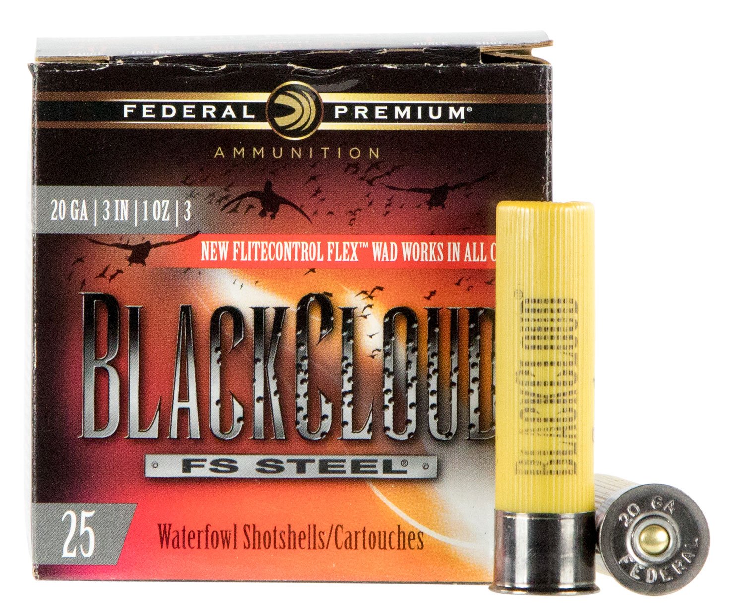 Federal PWBX2093 Black Cloud FS 20Ga 3" 1oz #3 Shot 25/Box - Federal Premium Ammunition - 20 Gauge