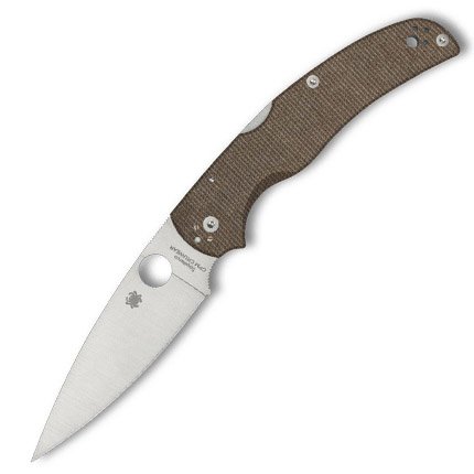 Spyderco C244MPCW Native Chief Brown Canvas Micarta CPM CRU-WEAR Knife - Spyderco