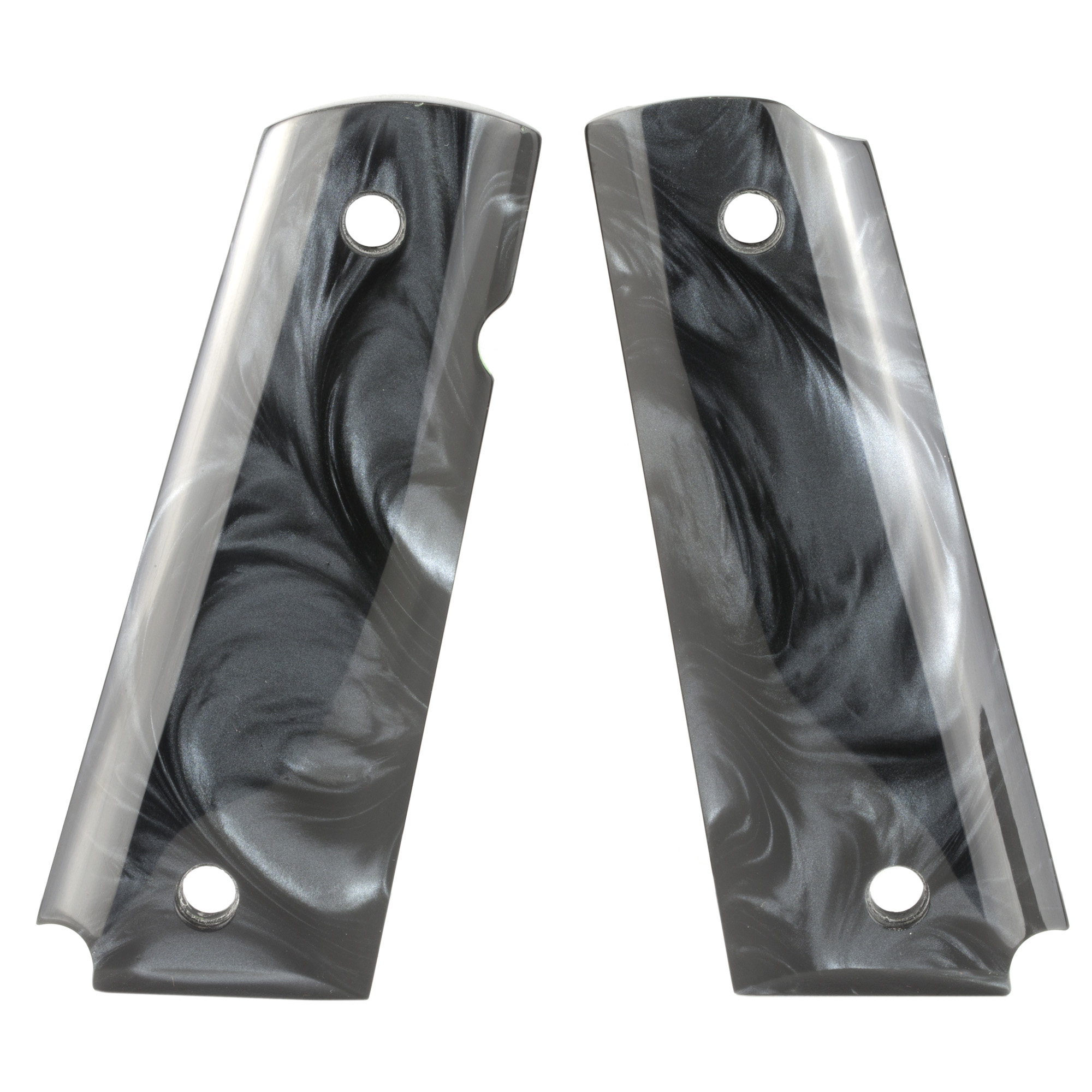 Hogue 45418 Polymer Grip, 1911 Govt Model, Ambi Cut, Black-Pearlized