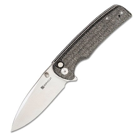 SENCUT S21007-1 Sachse Black Micarta Handle Satin 9Cr18MoV Blade 3.47"