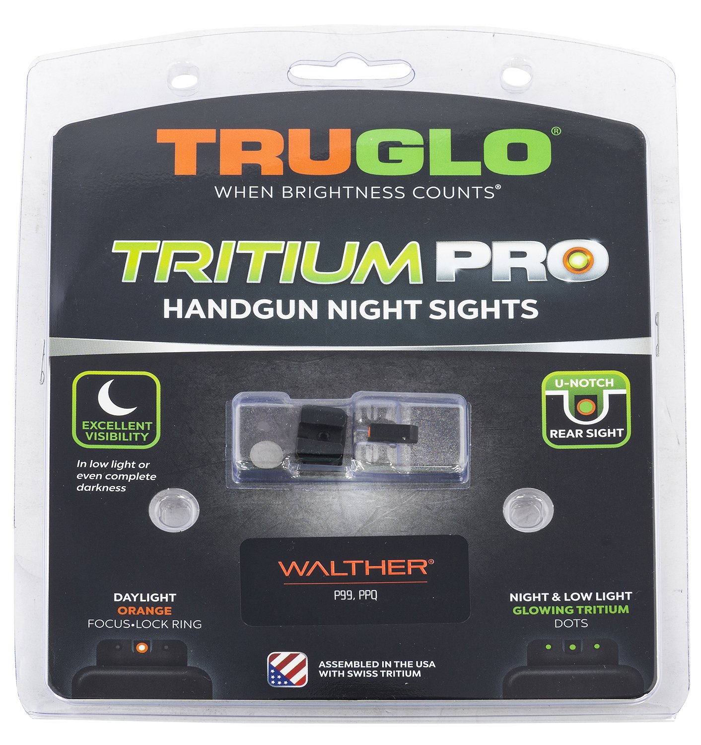 Buy TruGlo Tritium Pro Handgun Night Sights for Walther PPQ & P99 online