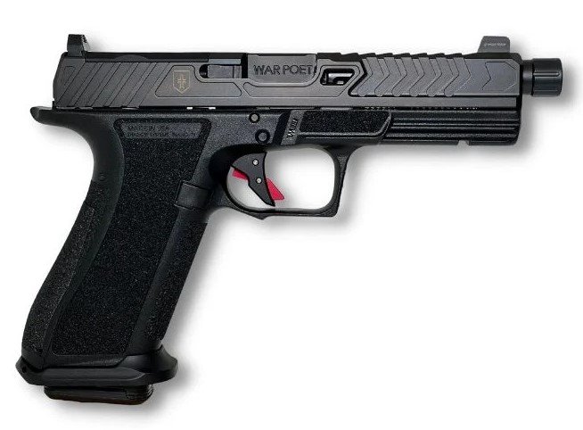 "Shadow Systems SS-2075 DR920 War Poet 9mm, 5" Barrel, Striker Fired, Black Nitride Finish, 17+1 Capacity, Spiral Fluted Barrel, Flat Face Aluminum Trigger - Shadow Systems - 9mm