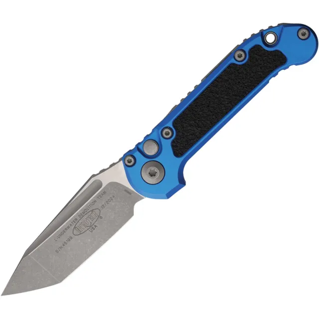 Microtech LUDT G3 Gen III 3.5 In Blue Apocalyptic T/E ALU Handle