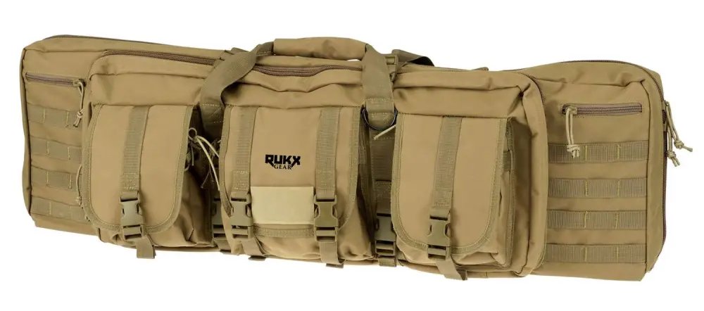 Rukx Gear ATICT42DBT Tactical Double Gun Case 42" Water Resistant Tan...