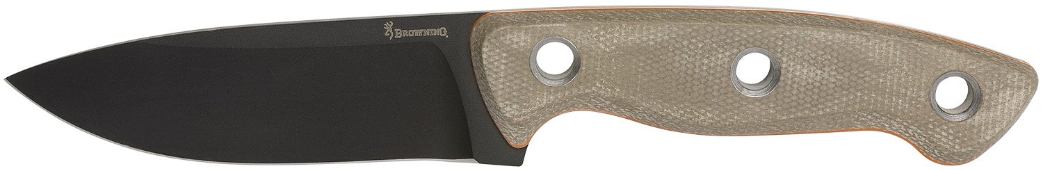 Browning 3220508B Desolation 3.75" 440C SS Blade Tan Micarta Handle Knife - Browning - MODIFIED DROP POINT