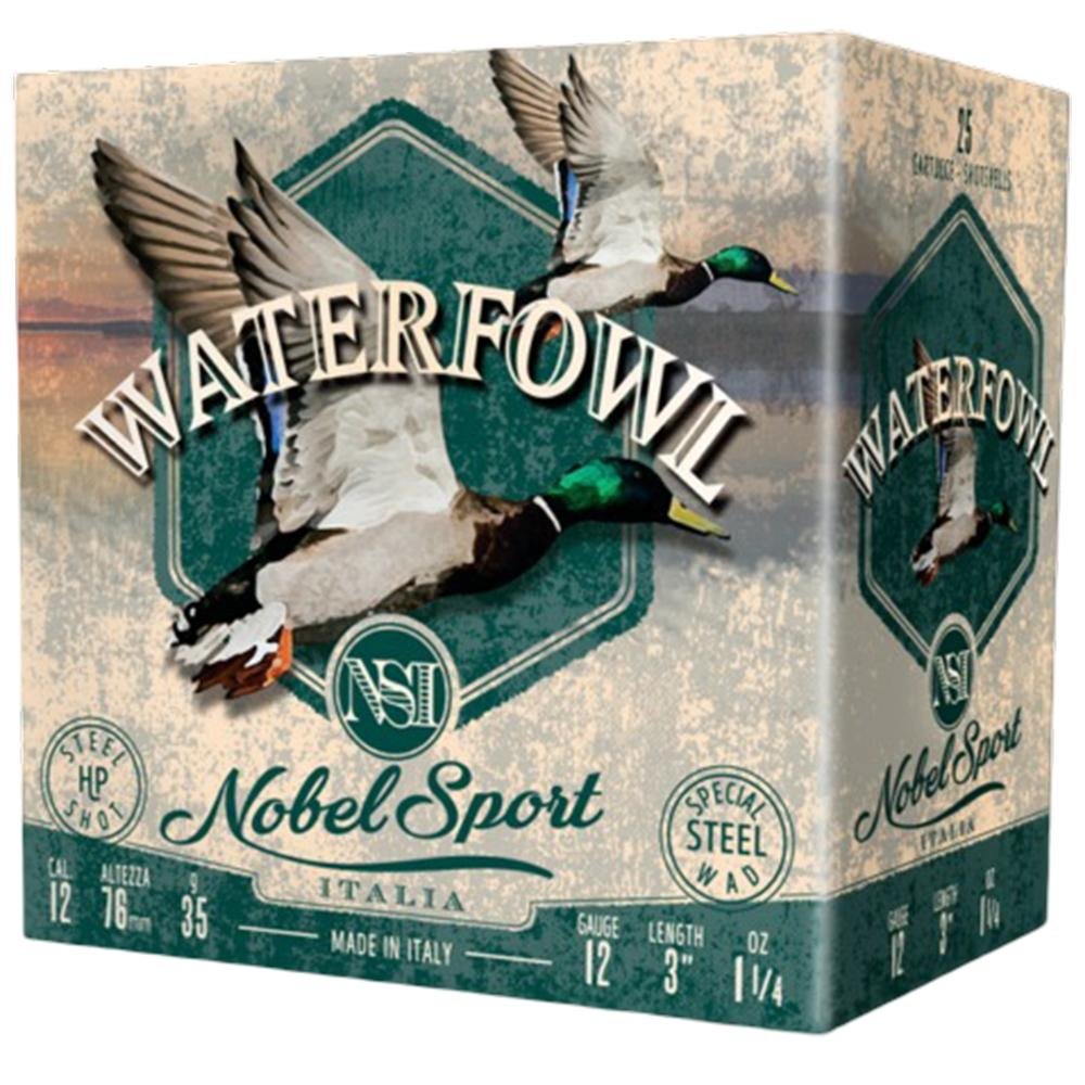 Nobel Sport Steel Waterfowl Shotshells 12 ga 3 1-1/4 oz 1450 fps #BB 25/ct