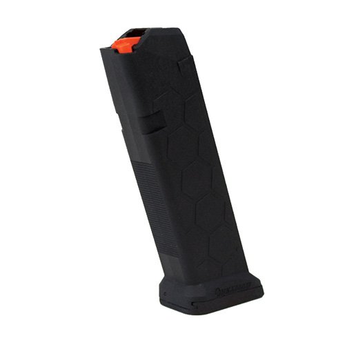 Hexmag HXID4-GLK17-BLK 9mm 17-Round Polymer Magazine for Glock, Black