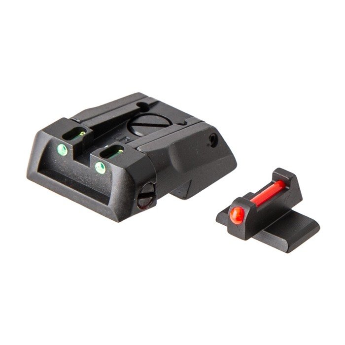 L.P.A. Sights Fiber Optic Adjustable Sight Set Novak Style - LPA