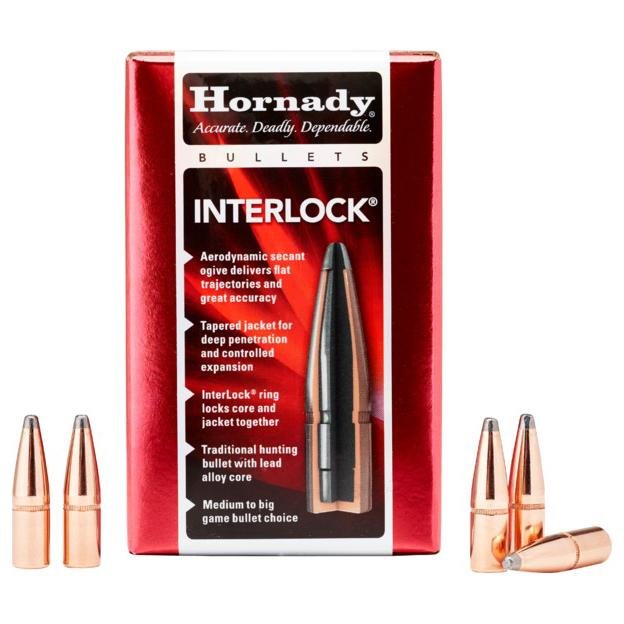 Hornady InterLock Bullets .30 cal .308 150 gr RN 100/ct - Hornady Manufacturing Company - 30 CALIBER