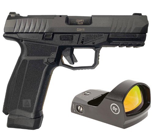 AREX Delta X OR 9mm 17+19Rd Ambi Black w/ Crimson Trace Red Dot - AREX - 9mm