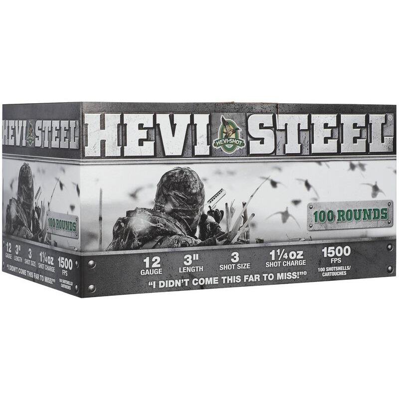 HEVI-Shot HEVI-Steel Shotshells 20ga 3 1-1/4oz 1500 fps #3 100/ct