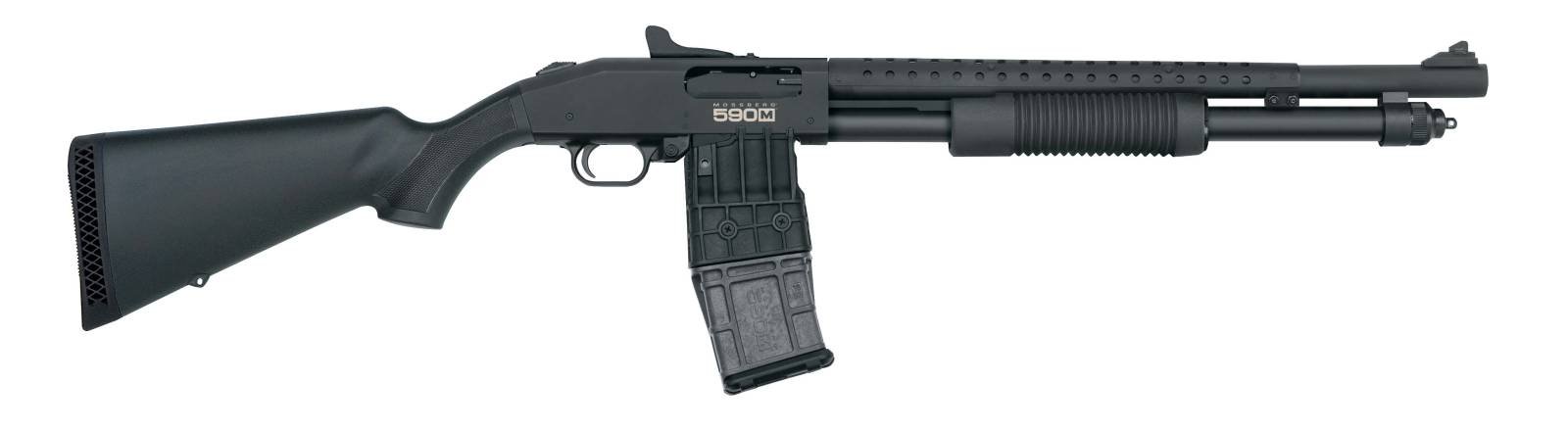 Mossberg 590M 12 Gauge 2.75 in 18.5 in Cylinder Bore Matte Blue 10+1 - Mossberg - 12 Gauge