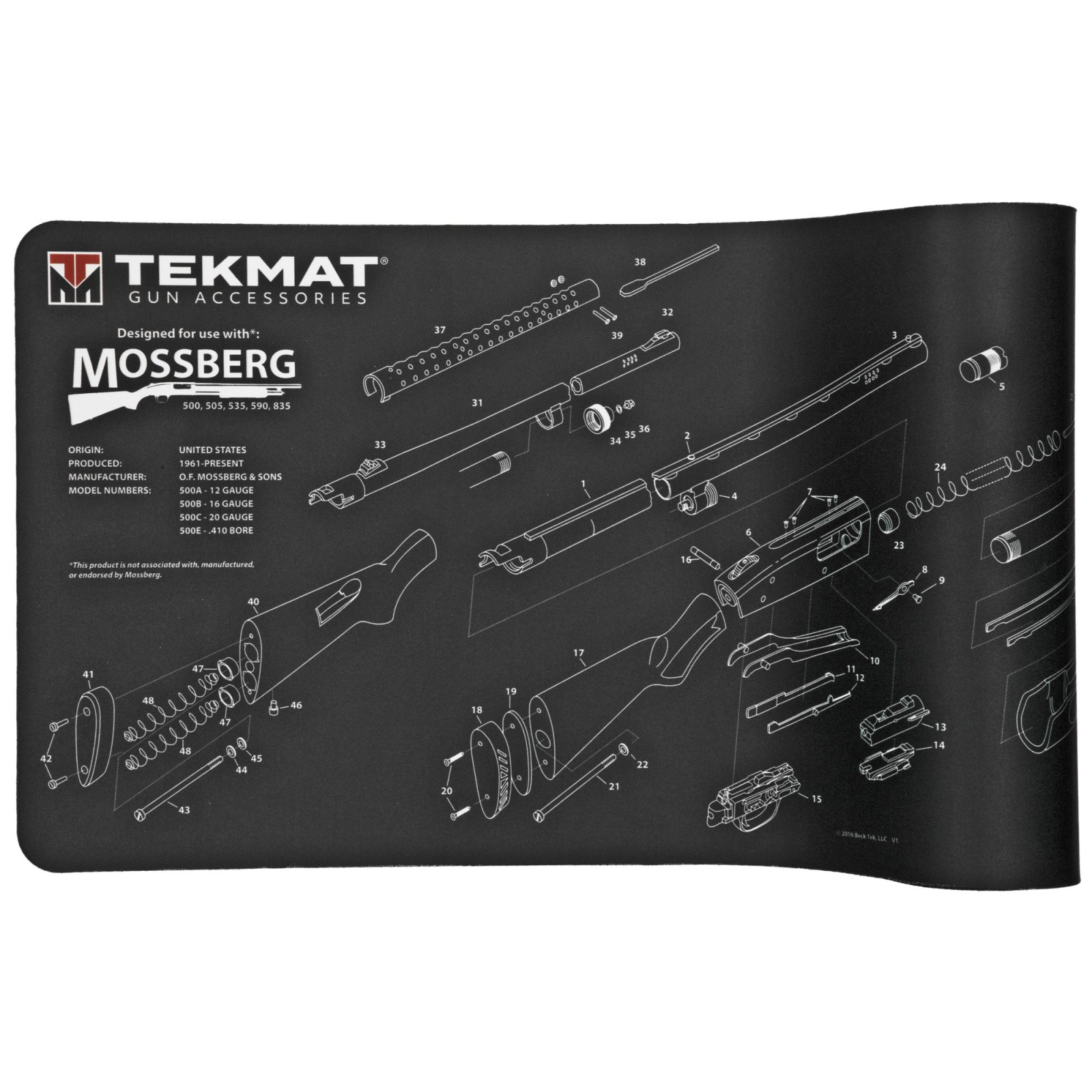 TekMat TEK-R36-MOSSBERG Cleaning Mat 12"x36" for Mossberg Shotgun