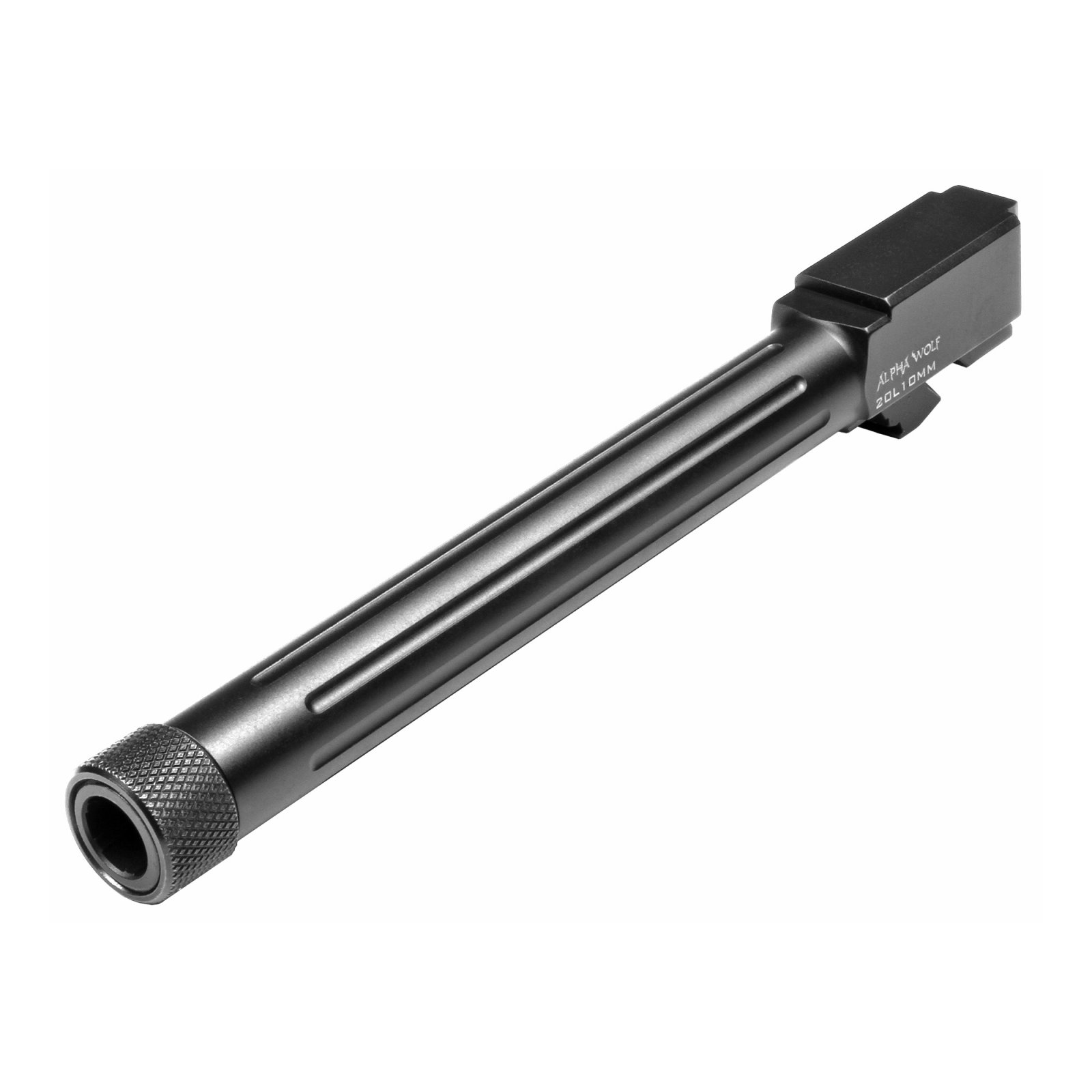 Lone Wolf AW-20L10TH 10MM Threaded Fluted Barrel, Black, Glock 20/40