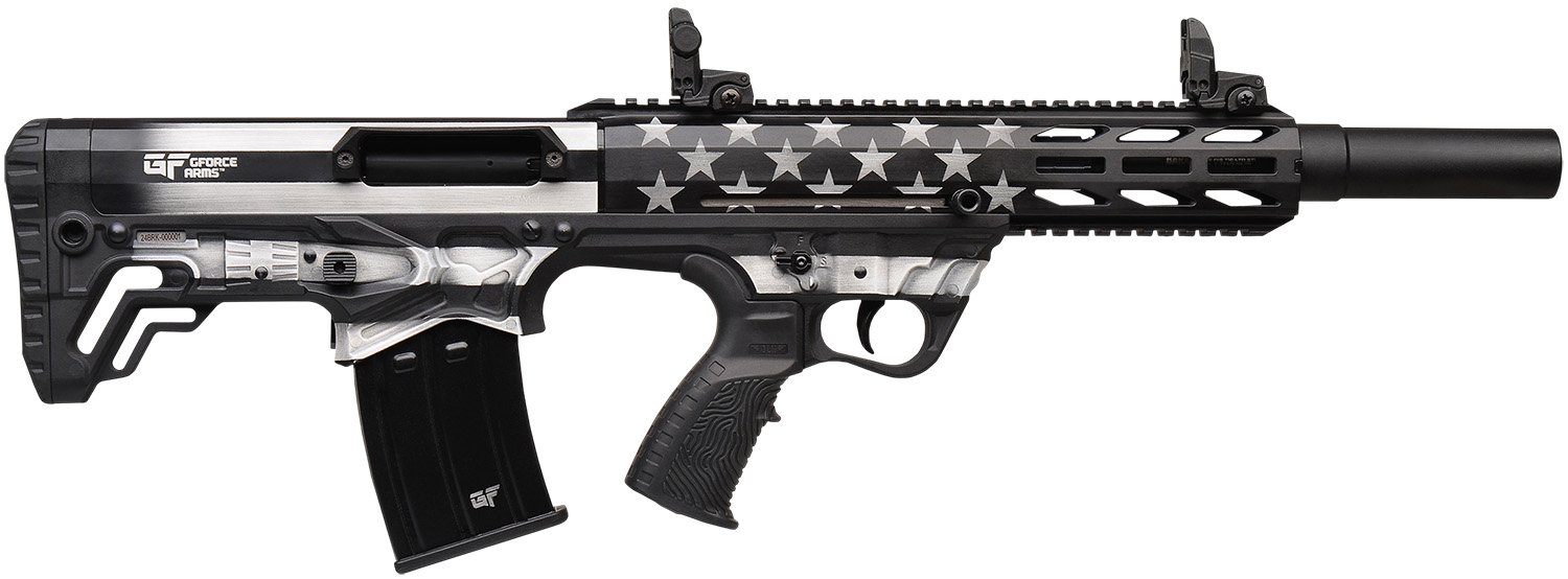 GForce Arms GFY-1 12 Gauge Shotgun 5+1 American Flag Bull-Pup 18.5" - GForce Arms - 12 Gauge