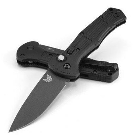 Benchmade 9070BK Claymore 3.6" Auto Knife Black Grivory Drop Point - Benchmade