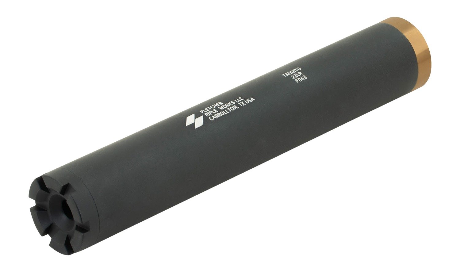 Fletcher Rifle Works TAQUITOBLK Taquito 22LR 1" Black Stainless Steel/Aluminum 1/2"x28 - FLETCHER - 22 LR