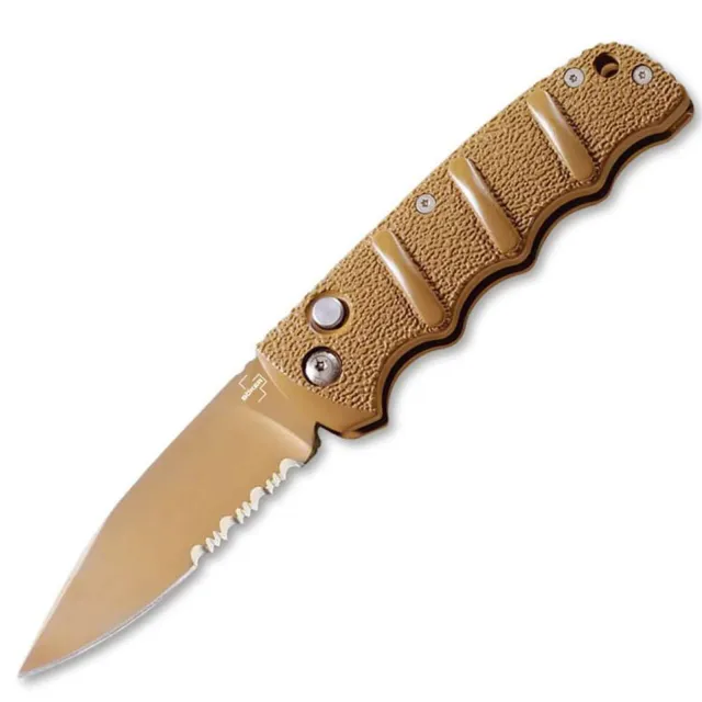 Buy BOK KALS 3.35/SERR/PLN/DRP/BLK DESERT ALUMIUM HNDL BOKER PLUS KALS ALL DESERT SER. D2, Alumium , Desert, Button Auto online