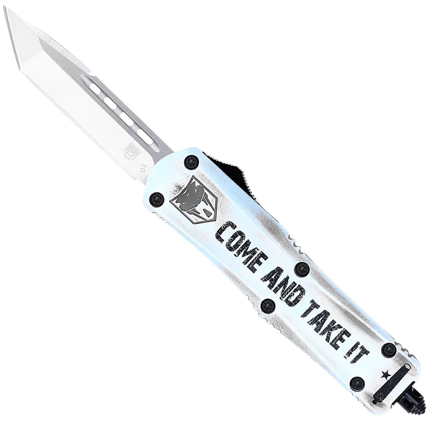 Buy CobraTec SCATIFS3TNS FS-3 3" OTF Tanto D2 Blade White Aluminum Handle online