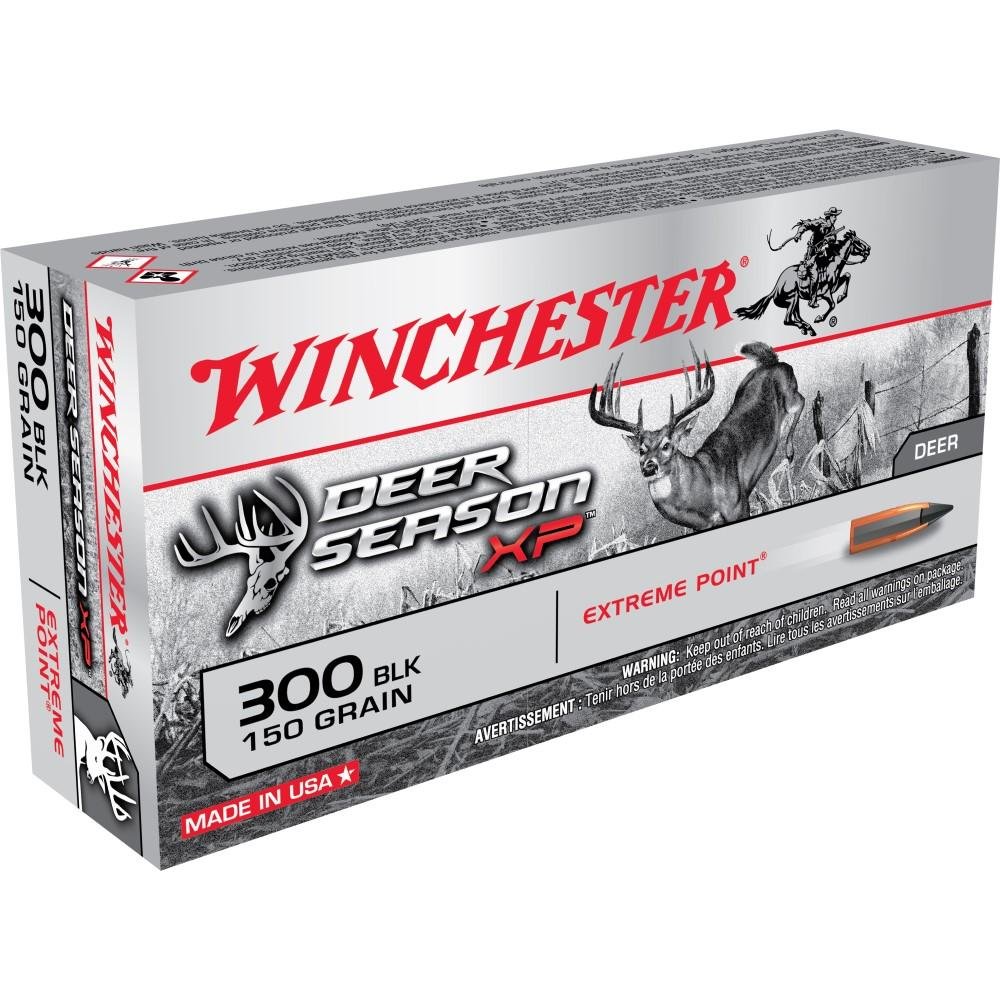 Winchester Ammo X300BLKDS Deer Season XP 300 Blackout 150 gr Extreme Point 20 Per Box/ 10 Cs - Winchester - EXTREME POINT
