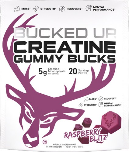 BUCKED UP CREATINE GUMMIES RASPBERRY BLITZ 20