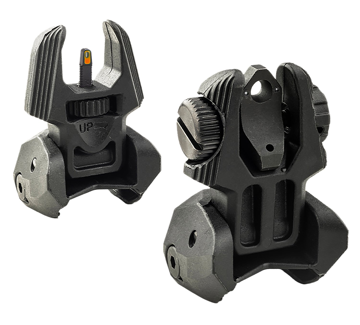 Meprolight 403220 FRBS Flip Backup Sights 2 Dot Rear/Orange Front Black - Meprolight - POLYMER/METAL