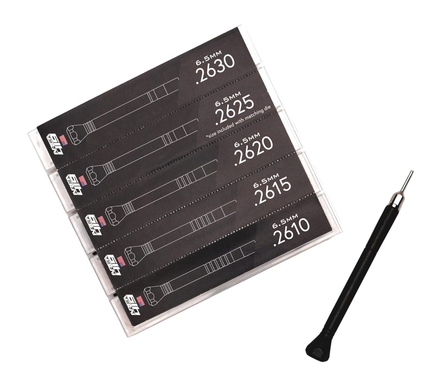 Area 419 419-Mandrels-65mm Zero Sizing Die Kit 6.5mm, 4 Mandrels
