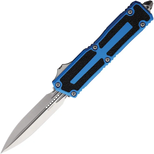 Microtech Scarab II G3 3.97 In D/E Stonewash Blue ALU Handle