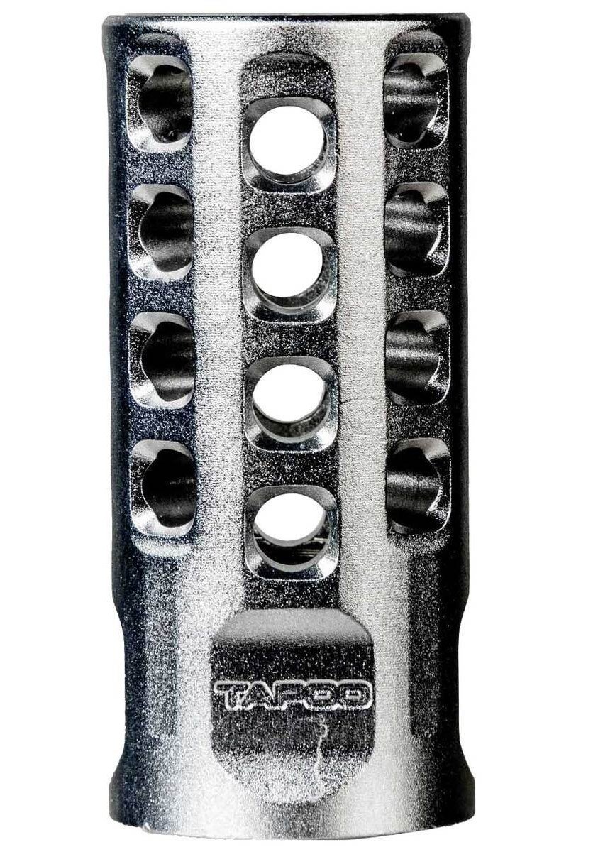 Tapco TAP22010 Muzzle Brake 22 LR Silver Anodized For Ruger 10/22 Rifles Bull Barrel .920 1/2x28 