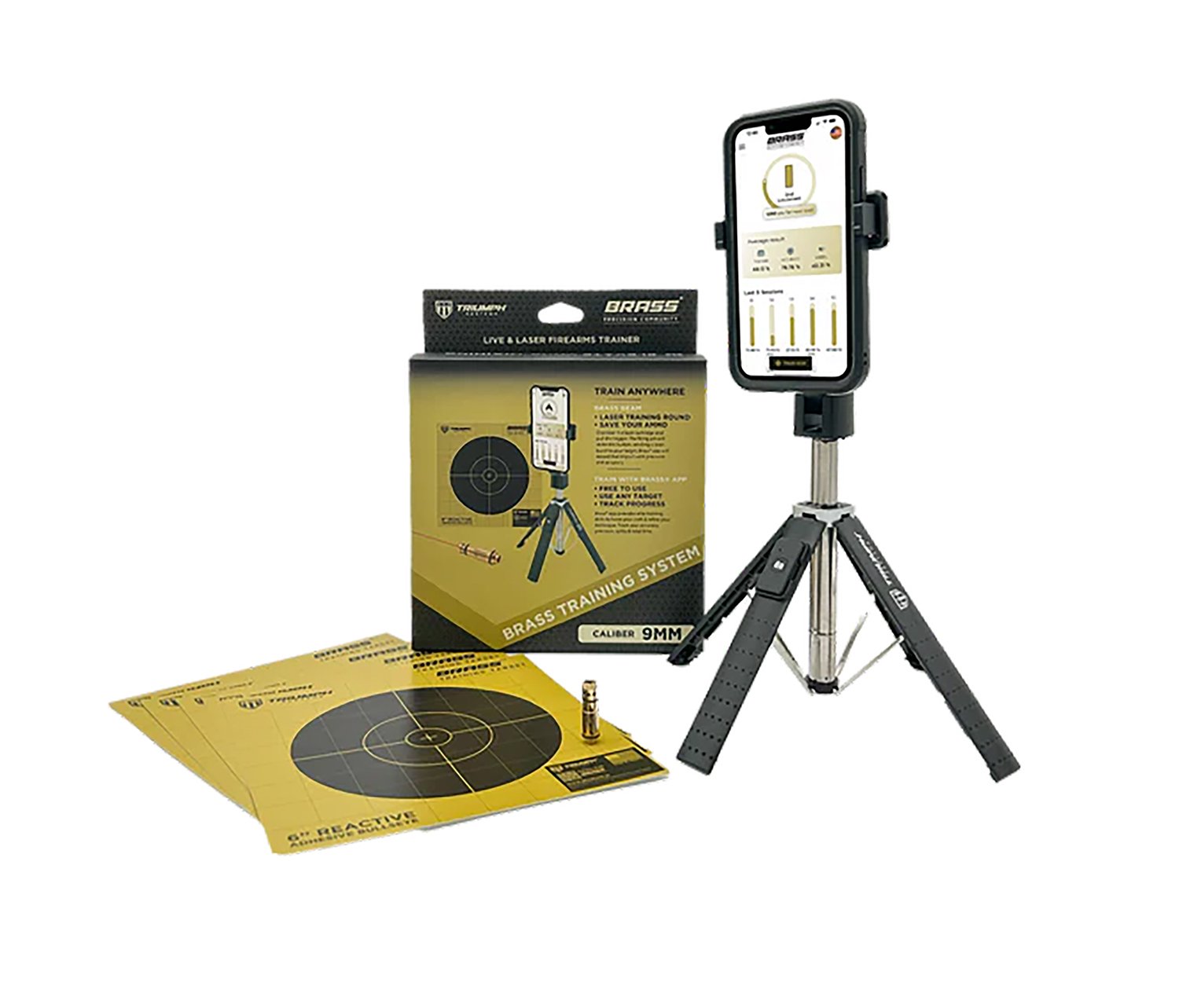 Triumph Systems TSBBBSSS Brass 9mm Laser Training System with Targets