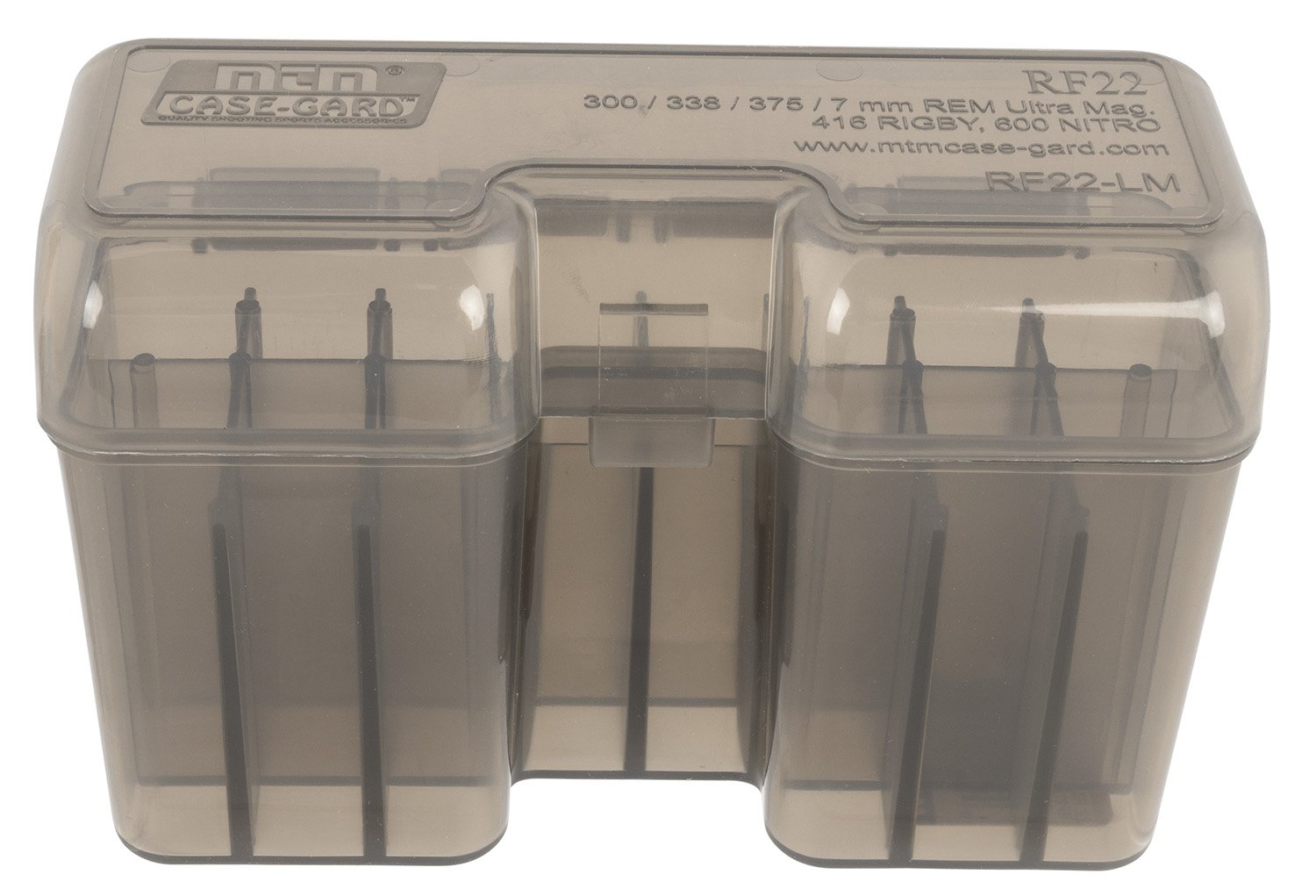 Buy MTM Case-Gard RF22-SM-41 22 Round Short Magnum Ammo Box Polypropylene Smoke online