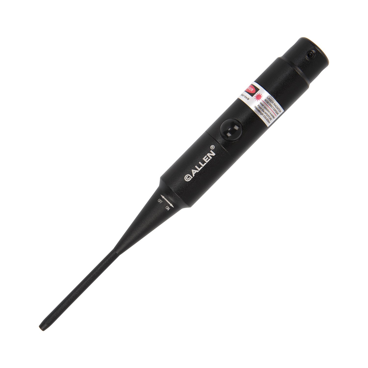 Allen X-Ring Laser Bore Sighter .177-.50 Cal, Positive On/Off Switch, Easy Adapters, Batteries Included