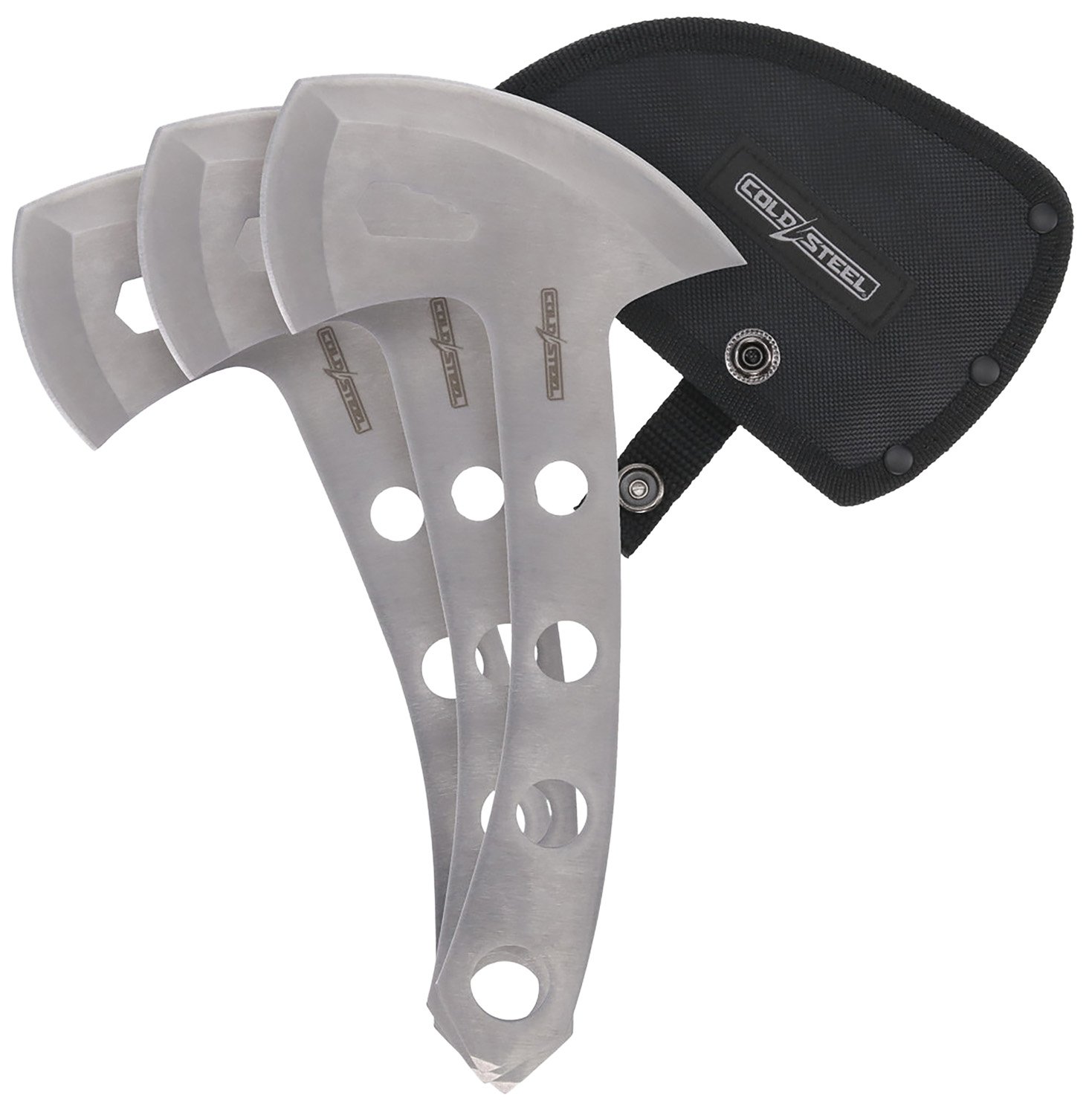 Cold Steel CSTH50AX3PK Throwing Axes 5" Plain 420 Stainless Blade Set...