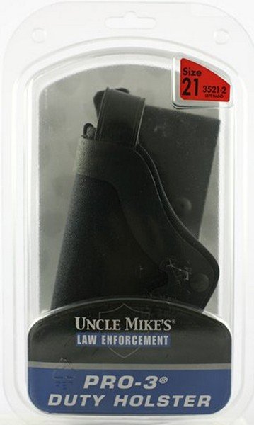 Uncle Mike's Pro-3 Duty Holster Left Hand Size 21 Glock 17 19 22 23 31 Black Nylon