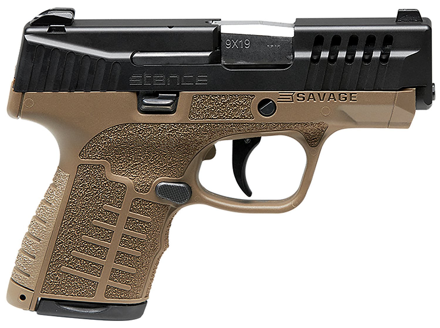 Savage Stance MC9 9mm Luger 3.2 in Stainless Steel FDE 7+1 8+1 Semi Auto